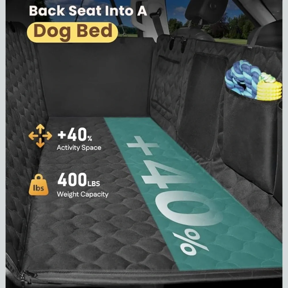 MIDOG- Dogs Back Seat Extender - Hard Bottom Dog Car Seat Cover For Back Seat